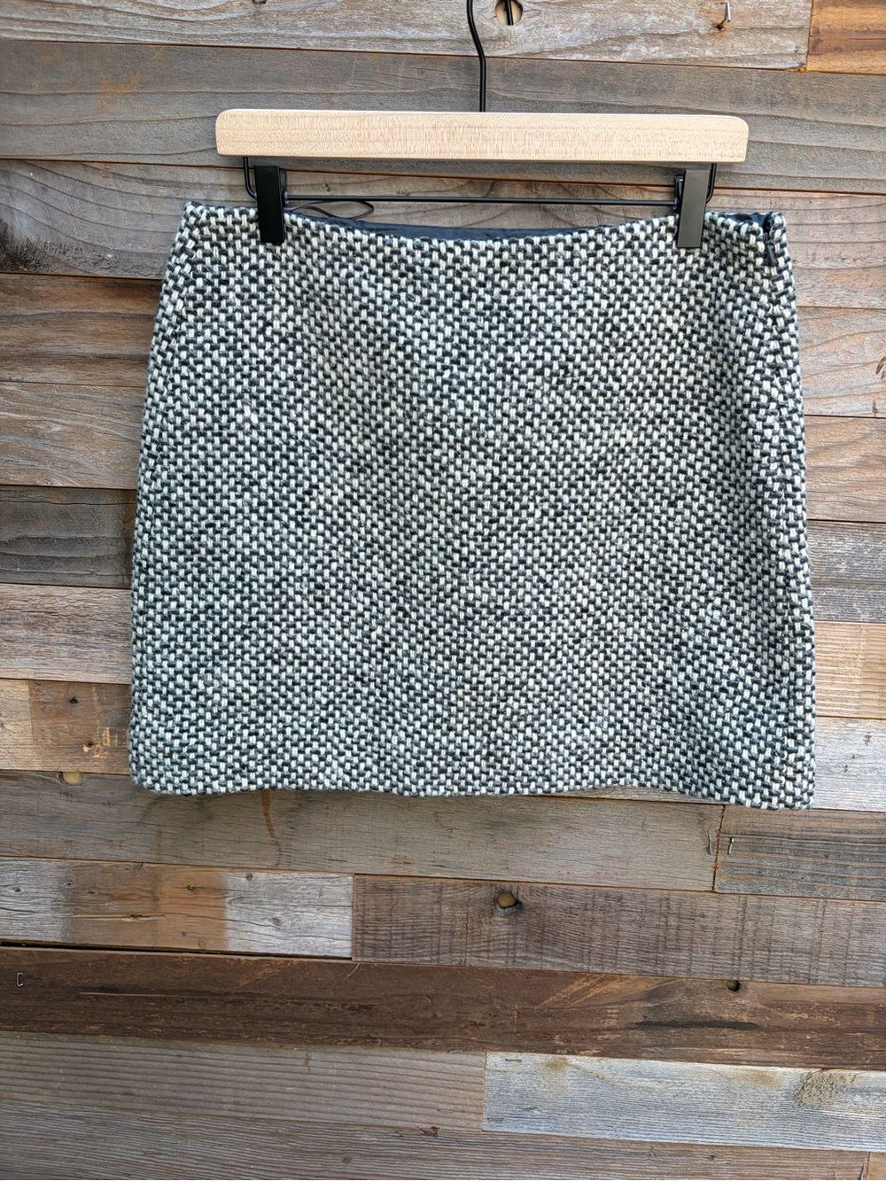 J crew  Black & White Tweed Mini Skirt